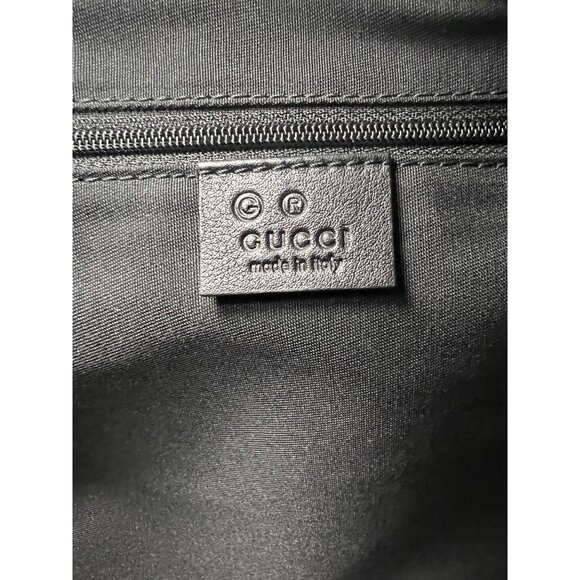 Gucci Guccissima Leather New Ladies Web Large Black Hobo Bag - Picture 7 of 12